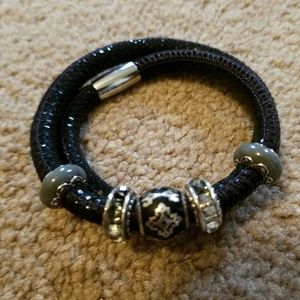 SOLD  Brighton bracelet black sparkles charm